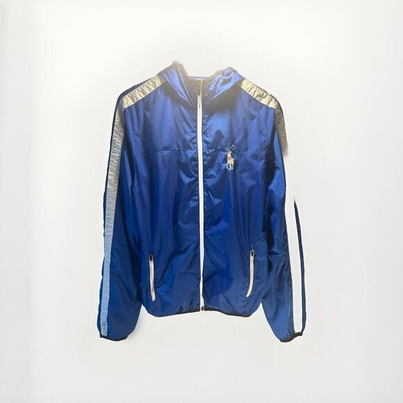 Polo Ralph Lauren 67 Sport Mens‎ Navy Performance Windbreaker Jacket Big Pony M - Picture 1 of 15
